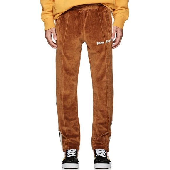 Palm Angels Tan Joggers with Cream Stripe - Picture 2 of 3